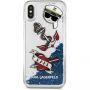 Karl Lagerfeld Karl Captain Carl Liquid Glitter Case za iPhone X - modro
