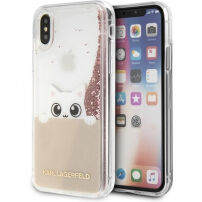 Karl Lagerfeld Peek and Boo bleščice za bleščice za iPhone X - zlato