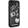 Karl Lagerfeld Kovček za žebljičke za iPhone X - črna