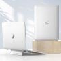 Mat prozoren ovitek z izvlečnim stojalom za MacBook Air 13" (A2681 / A3113 / A3240) - bela