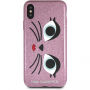 Karl Lagerfeld Karl in Choupette holster za iPhone X - roza