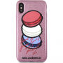 Karl Lagerfeld Kovček Paris Glitter za iPhone X - roza