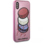 Karl Lagerfeld Kovček Paris Glitter za iPhone X - roza