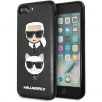 Karl Lagerfeld Karl in Choupette holster za iPhone 7 Plus / 8 Plus - črna
