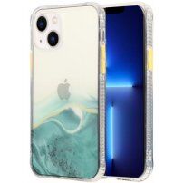 Marmorni ovitek trpežen proti praskam iPhone 14 - turkizna