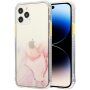 Marmorni ovitek trpežen proti praskam iPhone 14 Pro Max - roza