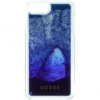 Guess s prevleko za tekoče bleščice za iPhone 7/8 - temno modra