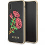 Guess pokrov cvetličnih želja za iPhone X - črna
