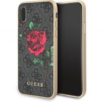 Guess 4G Flower Desire ovitek za iPhone X - siva