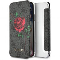 Guess 4G Flower Desire knjiga za iPhone X - siva