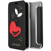 Guess izvirno etui za knjige iPhone X - črna