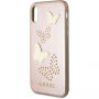 Guess Studs in Sparkle ovitek za iPhone X - roza-zlato