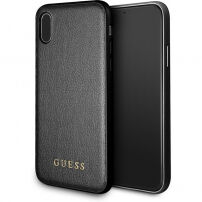 Guess, prelivna prevleka za iPhone X - črna