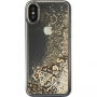 Guess etui s tekočimi bleščicami za iPhone X - zlato