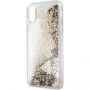 Guess etui s tekočimi bleščicami za iPhone X - zlato