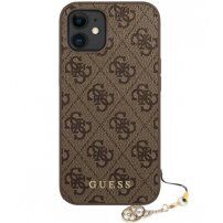 Guess Charms trda ovitka za ovitek iPhone XR / 11 - rjava