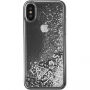 Guess etui s tekočimi bleščicami za iPhone X - srebro