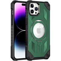 Izjemno trpežen ovitek z MagSafe in preklopnim stojalom za iPhone 11 Pro Max - zelena