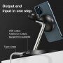 3v1 magnetno polnilno stojalo z nočno lučko za iPhone / Apple Watch / Airpods - bela
