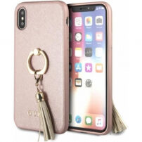 Guess Saffiano prtljažnik za iPhone X - roza
