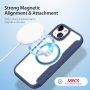 DUX DUCIS Skin X flip etui z MagSafe za iPhone 15 - temno modra