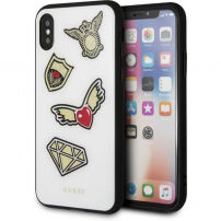 Guess ikonični kovček pro iPhone X - bela