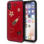Guess ikonični kovček pro iPhone X - rdeče
