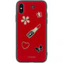 Guess ikonični kovček pro iPhone X - rdeče