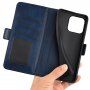 Flip etui iz PU usnja za iPhone 15 Pro Max - temno modra