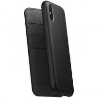 Usnjena torba Nomad Folio Apple iPhone XS / X - črna