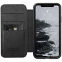 Usnjena torba Nomad Folio Apple iPhone XS / X - črna