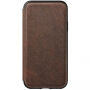 Nomad Folio usnjena trivratna torbica za Apple iPhone XS / X - rjava