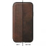 Nomad Folio usnjena trivratna torbica za Apple iPhone XS / X - rjava