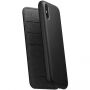 Usnjena torba Nomad Folio Apple iPhone XS Max - črna