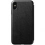Usnjena torba Nomad Folio Apple iPhone XS Max - črna