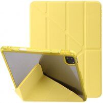 Etui s prosojno hrbtno stranjo in origami stojalom za iPad Pro 12,9" (2018-2022) - rumena