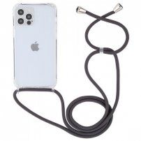 Prozoren ovitek z vrvico za iPhone 15 Pro - siva