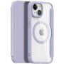 DUX DUCIS Skin X flip etui z MagSafe za iPhone 15 - vijolična