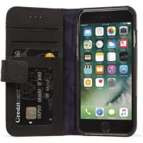 Decoded usnjena torbica za usnje za Apple iPhone 8/7 / 6S - črna