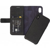 Decoded usnjena torbica 2in1 za Apple iPhone X - črna