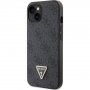 Guess 4G Strass Triangle Metal Logo ovitek za iPhone 15 - siva