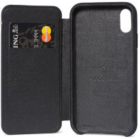 Decoded usnjena torba slim denarnica za Apple iPhone XS Max - črna