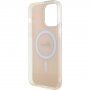 Guess IML Iridescent Script ovitek z MagSafe za iPhone 15 Pro Max - mavrica