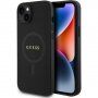 Guess Saffiano ovitek z MagSafe za iPhone 15 Plus - črna