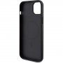 Guess Saffiano ovitek z MagSafe za iPhone 15 Plus - črna