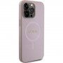 Guess Saffiano ovitek z MagSafe za iPhone 15 Pro Max - roza