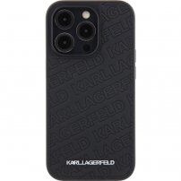 Karl Lagerfeld Quilted Pattern ovitek za iPhone 15 Pro - črna