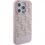 Guess G Cube ovitek z MagSafe za iPhone 15 Pro Max - roza