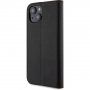 Karl Lagerfeld Saffiano Karl and Choupette NFT flip etui za iPhone 15 Plus - črna