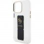Guess Grip Stand 4G Metal Logo transparentni ovitek s stojalom za iPhone 15 Pro Max - jasno